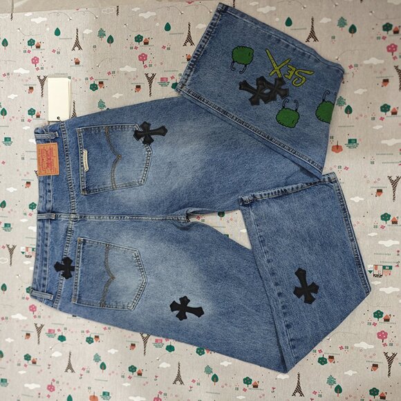 Chrome Hearts Logo Cross Jeans - Picture 5 of 7